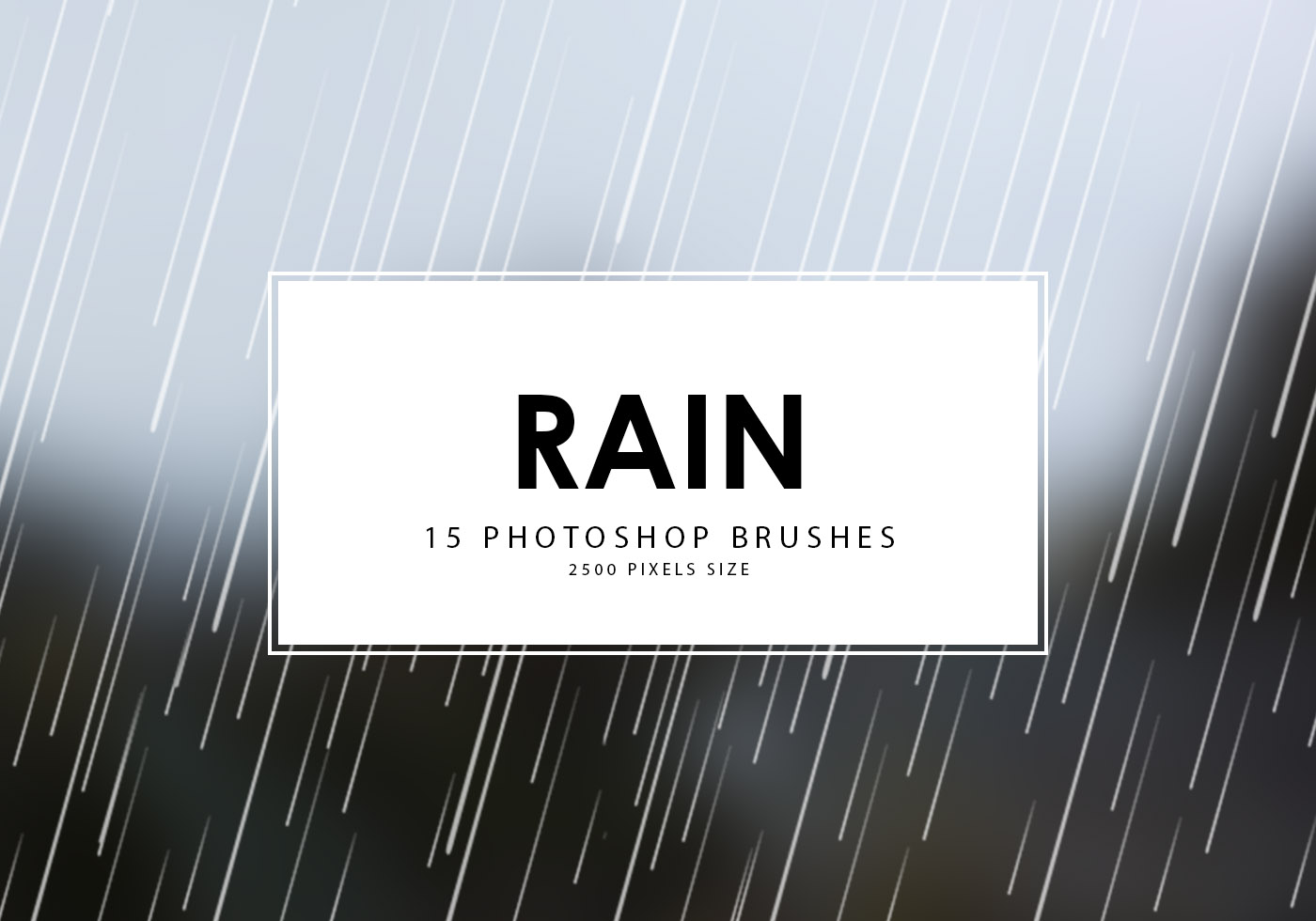 50 бесплатных Photoshop кистей с дождём