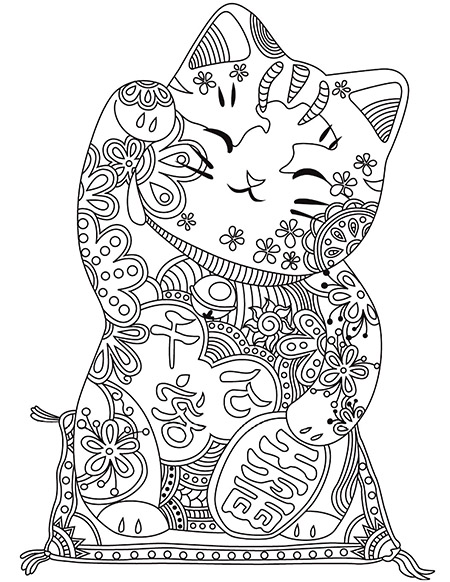 25 лучших антистресс раскрасок с кошками, котятами, котами