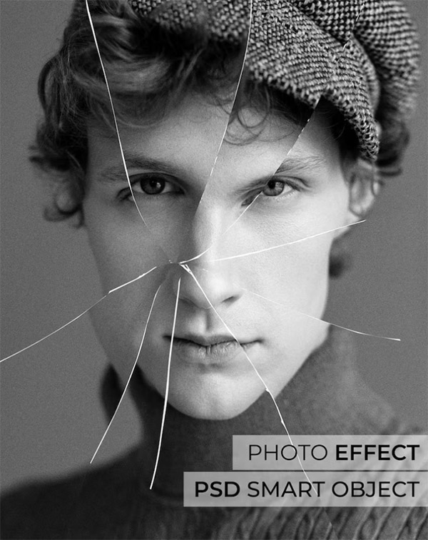 Эффект разбитого стекла на фото в Photoshop (Free Effects)