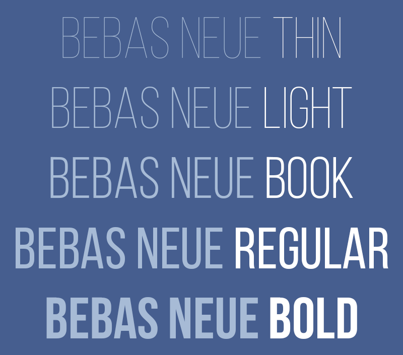 Бесплатные шрифты для видео и превью. Bebas Neue