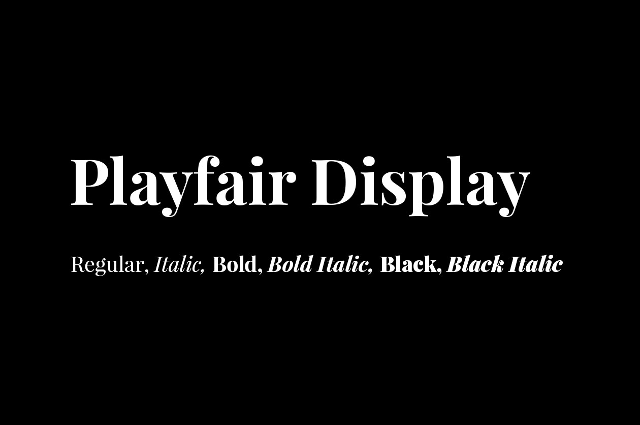 Бесплатные шрифты для видео. Playfair Display