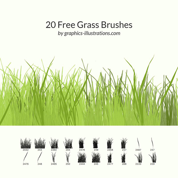 Бесплатные Photoshop кисти для рисования травы