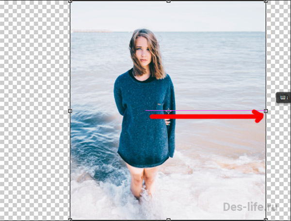 Как увеличить фон без потери качества в Photoshop