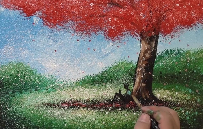 нетрадиционные техники рисования - рисование ватными палочками