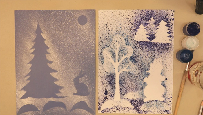 Нетрадиционная техника рисования набрызг