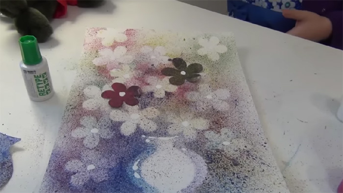 Натюрморт в технике набрызг