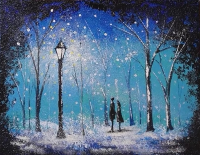 Звездная ночь, нарисованная фольгой